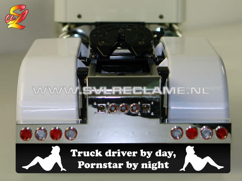 mudflap for tamiya grand hauler spatlap - truck driver by day pornstar by night 02 - www_svlreclame_nl