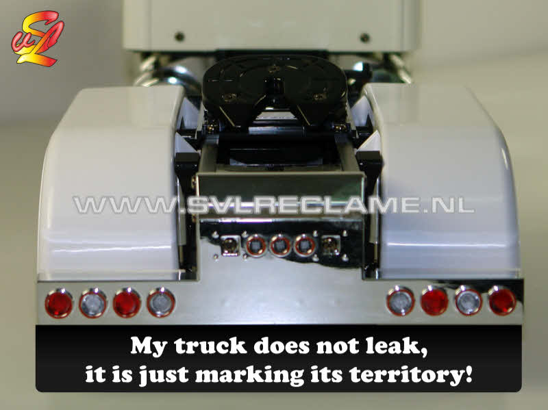 mudflap for tamiya grand hauler spatlap - my truck does not leak it is marking its territory - www_svlreclame_nl